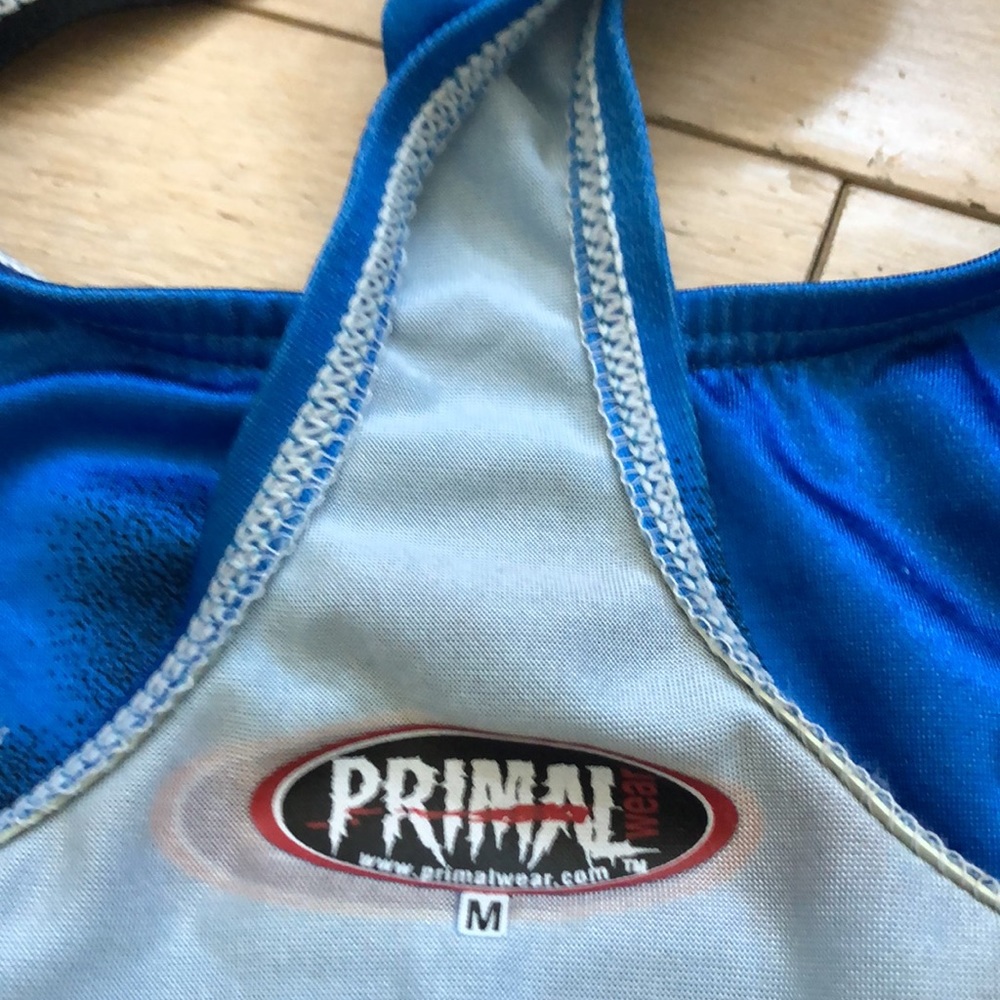 PRIMALWEAR bold tie-dye bicycling shirt; shorts; sports bra, size M - Picture 6 of 16